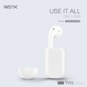 WEX S50 vezeték nélküli fülhallgató, igazi vezeték nélküli sztereó headset, bluetooth 5.0 fülhallgató